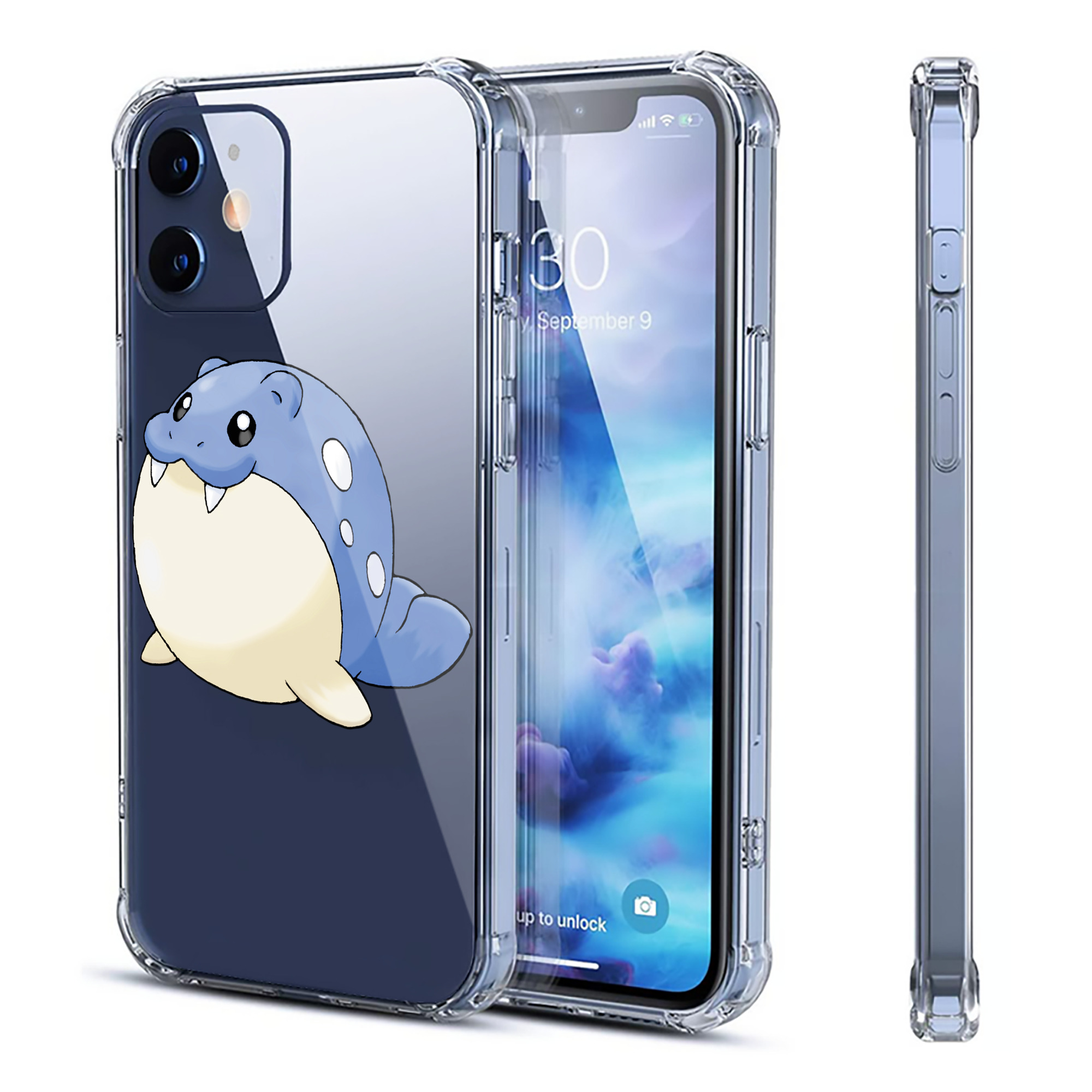 （画像用） ポケットモンスター Pokémon 【iPhone 12シリーズ対応】透明スマホケース（クリアソフトケース）